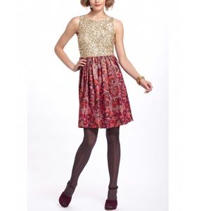 ANTHROPOLOGIE | Sequined Jacquard Dress